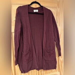 Medium Old Navy Maroon Cardigan Sweater